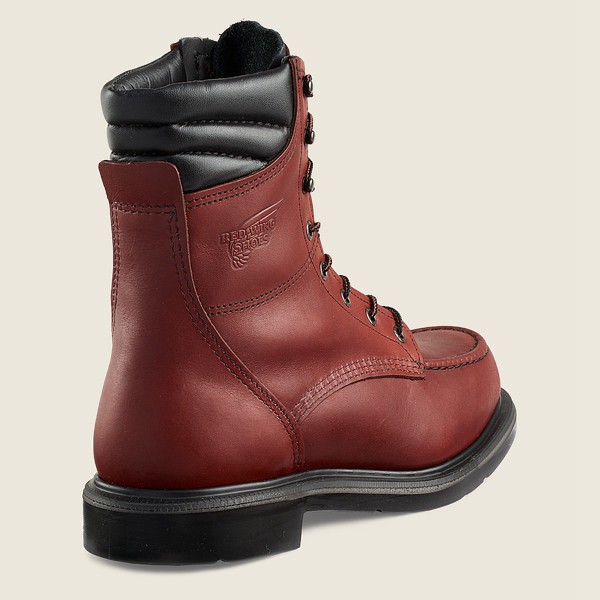 Red Wing Work Boots Mens Burgundy - Supersole® - 8-inch Soft Toe - 8169054-XO